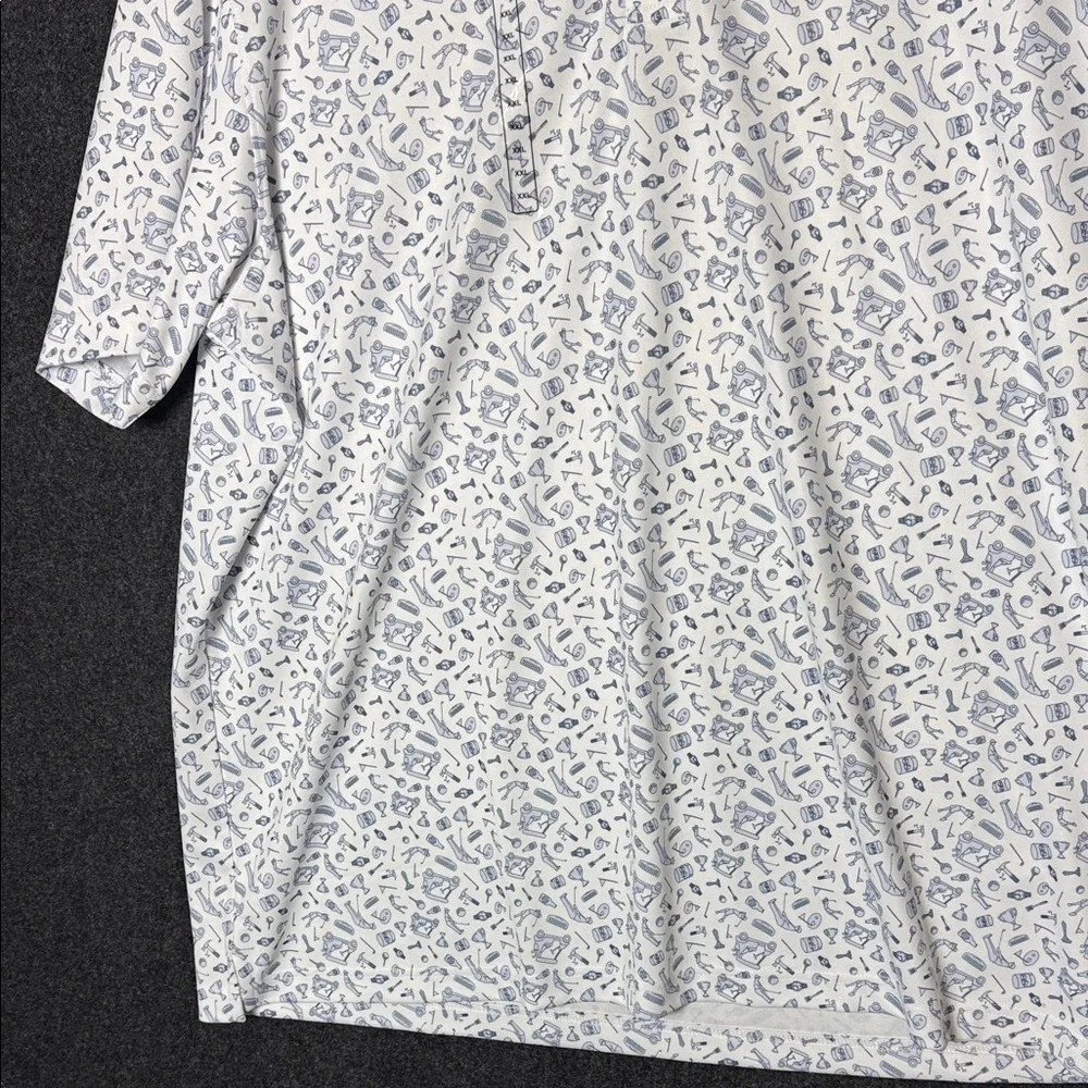 Walter Hagen Perfect 11 Mens XXL Dad Day Golf Polo Shirt Crisp White MGA11453 - Picture 6 of 8